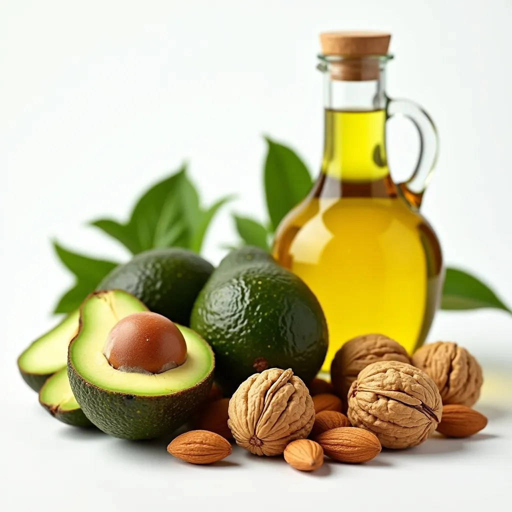 Avocado, nuci și ulei de măsline